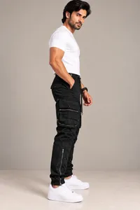 Black Tactical Cargo Pants – Image 3
