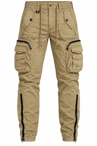 Khaki Utility Cargo Jogger Pants – Image 4