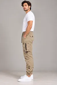 Khaki Utility Jogger Pants – Image 3