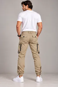 Khaki Utility Jogger Pants – Image 2