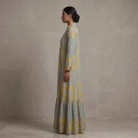 High-Ticket Luxury: The Golden Leaf Tiered Overlay Gown – Image 3