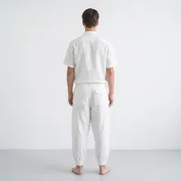 Linear Paneled Linen Trousers – Off-White[cite – Image 2