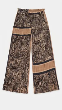 Black & Camel Zebra Print Silk Three-Piece Set – Image 5