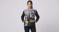 Black & Blue Mickey Mouse Patchwork Jacket – Image 1