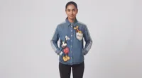 Blue Mickey Mouse Graphic Denim Shirt Jacket – Image 1