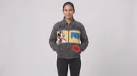 Charcoal Mickey Graphic Denim Jacket – Image 1