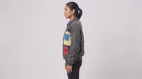 Charcoal Mickey Graphic Denim Jacket – Image 3