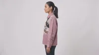 Dusty Pink Mickey Graphic Denim Jacket – Image 3