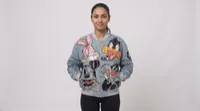 Light Blue Looney Tunes Sequin Bomber Jacket – Image 1
