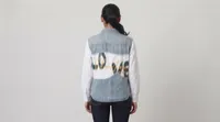 Light Blue Mickey Mouse Patchwork Denim Jacket – Image 2