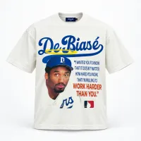 DeBiasé “Work Harder” KB Tribute T-Shirt (Limited Edition) Legacy – M, White