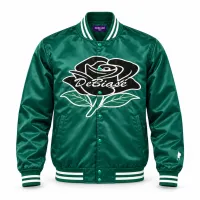 DeBiasé “Des Roses Noires” Varsity Jacket – M, Green
