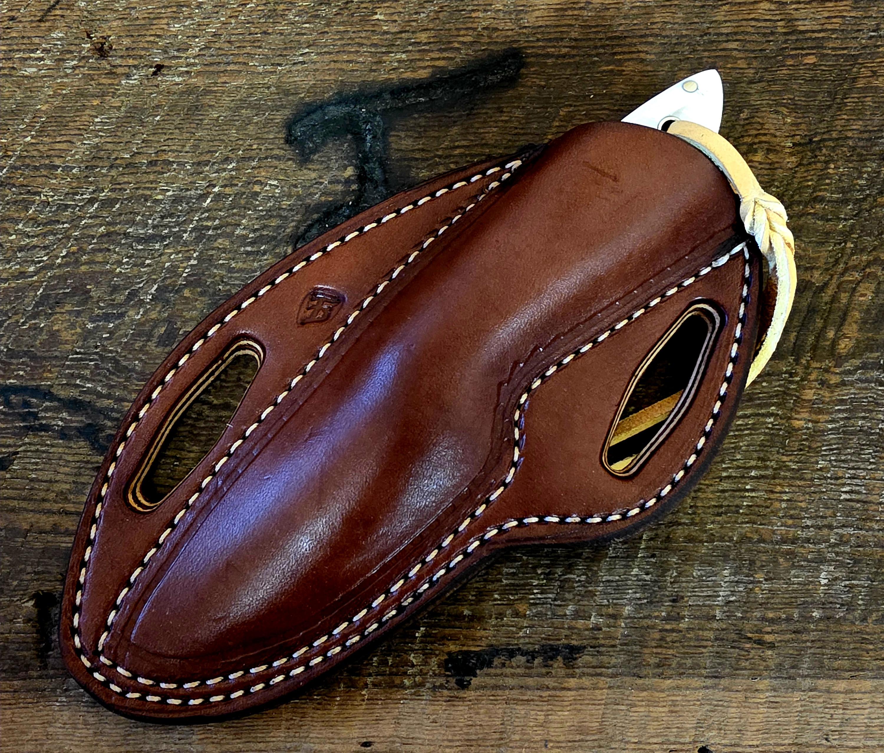 7 Inch Cowboy Rancher with Nitro-V Stainless Steel - Turquoise Recon Stone - Warthog Tusk Scales – Image 3