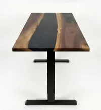 Bureau | Black Grey | Noyer | Époxy 26x60 – Image 4