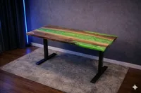 Bureau | Apple Green | Noyer | Époxy 26x60 – Image 6
