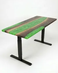 Bureau | Apple Green | Noyer | Époxy 26x60 – Image 1