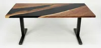 Bureau | Black Grey | Noyer | Époxy 24x48 – Image 3