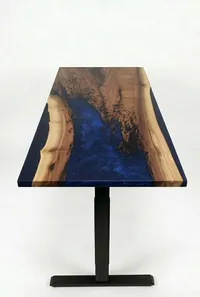 Bureau | Deep Sea | Noyer | Époxy 24X48 – Image 2