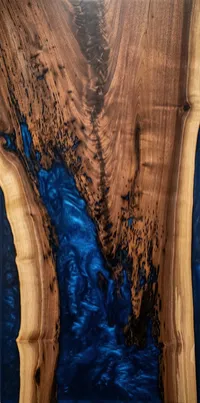 Bureau | Deep Sea | Noyer | Époxy 24X48 – Image 5