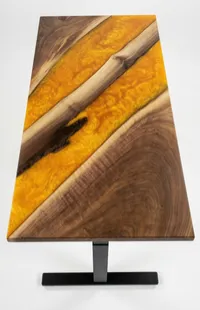 Bureau | English Sky | Noyer | Époxy 24X48 – Image 4