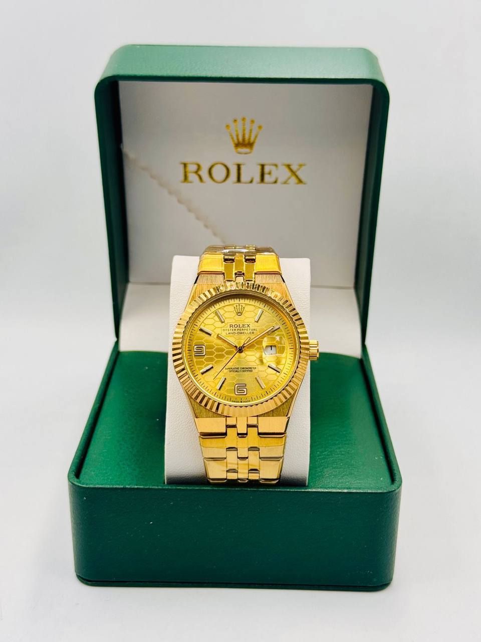 Classic Oyster Land-Dweller Honeycomb Watch – Rolex-Inspired Premium Edition (Copy 1) | D-E01 – Image 4