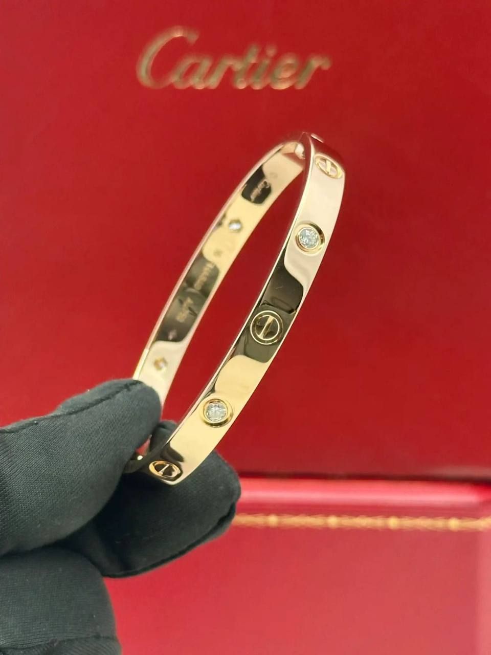 اسوارة كارتير (Cartier) الأصلية مع مفتاح الربط | فخامة الأساور النسائية باللونين الذهبي والفضي في الإمارات | D-A26 – Image 7