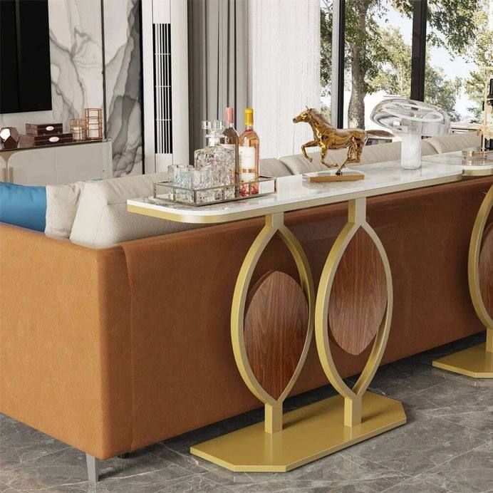 Smart Sofa & Bedside C-Shape Table – Modern Aesthetics & Durable Fixed Design | D-E49 – Image 1