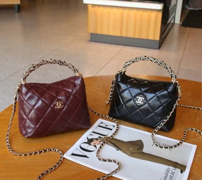 Chanel Mini Hobo Bag with Braided Chain Handle - Premium High Quality | D-E16 – Image 3