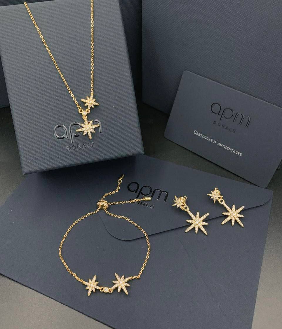 Luxury APM Monaco Meteorites Star Jewelry Set – Premium Sparkle for Every Occasion ✨ | D-E32 – Image 2