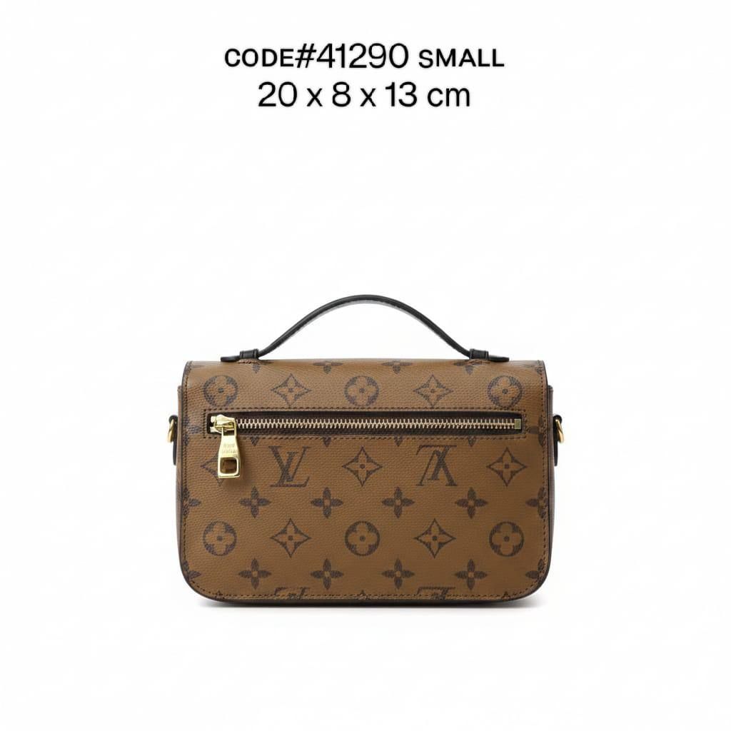 Classic Monogram Crossbody Bag with Gold S-Lock – Timeless Chic | D-E14 – Image 4
