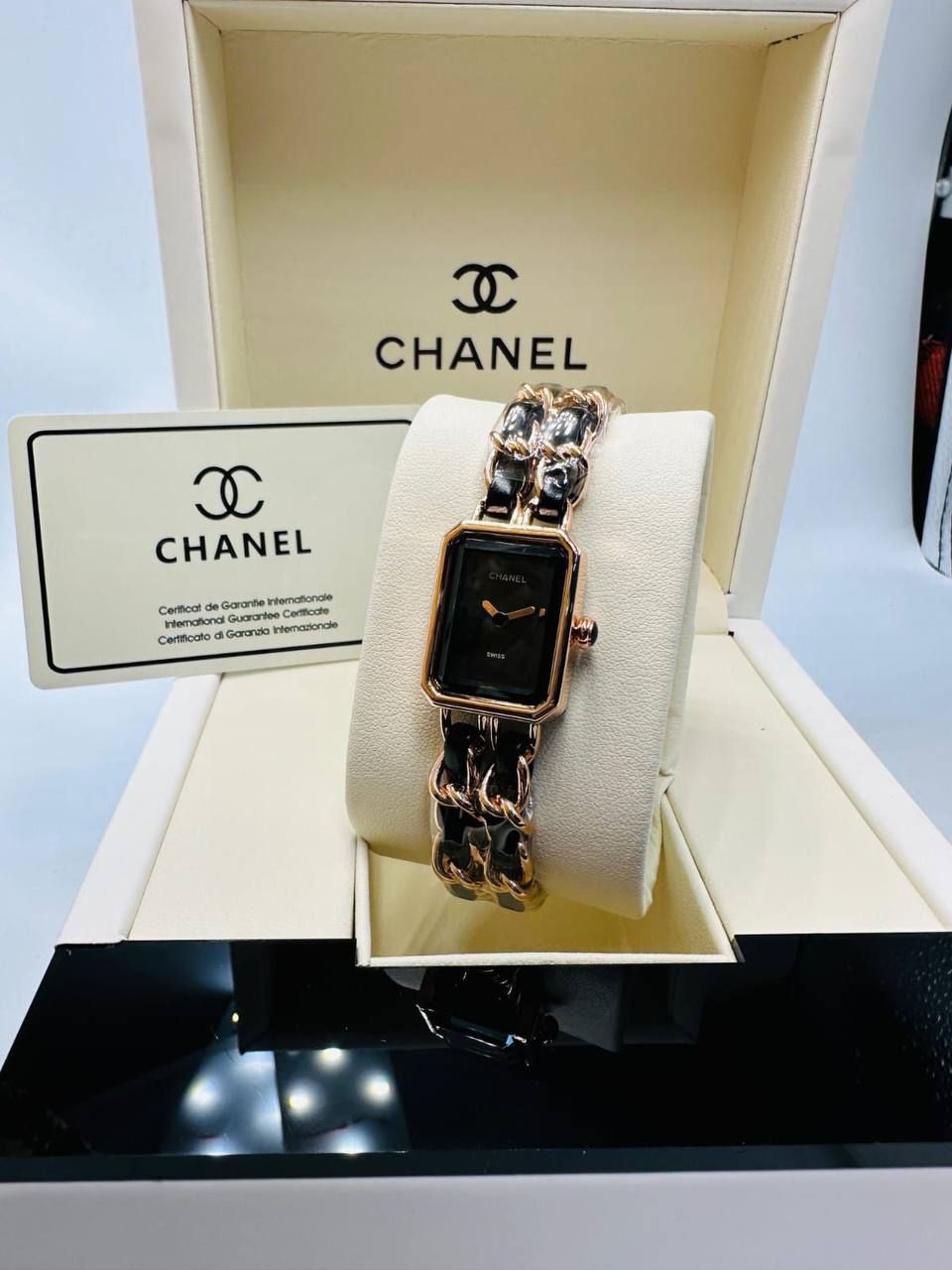 Chanel-Inspired Iconic Chain & Leather Woven Watch (Premium Quality) | D-E59 – Image 3