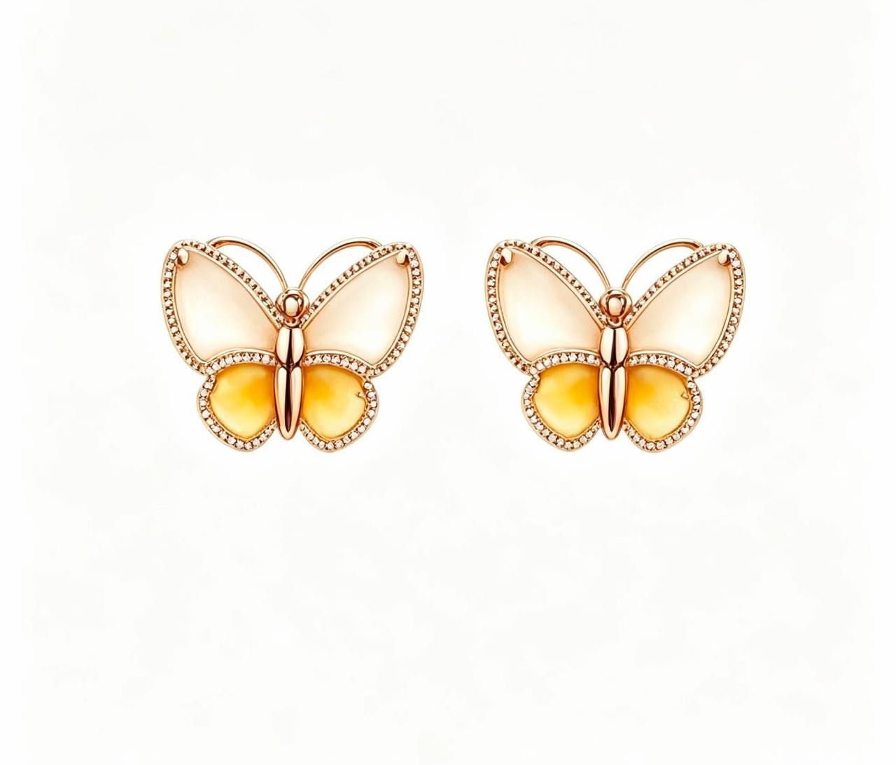 Van Cleef Butterfly Jewelry Set High Master | Necklace, Bracelet, Ring & Earrings UAE | D-E56 – Image 5