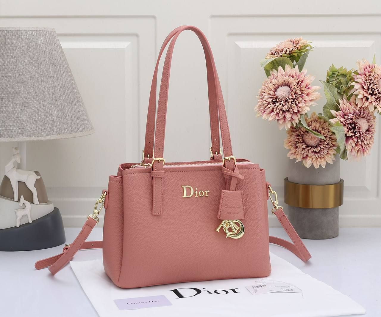 Dior Inspired Classic Pebbled Leather Tote Bag – Effortless Everyday Luxury | D-E19 – Image 3