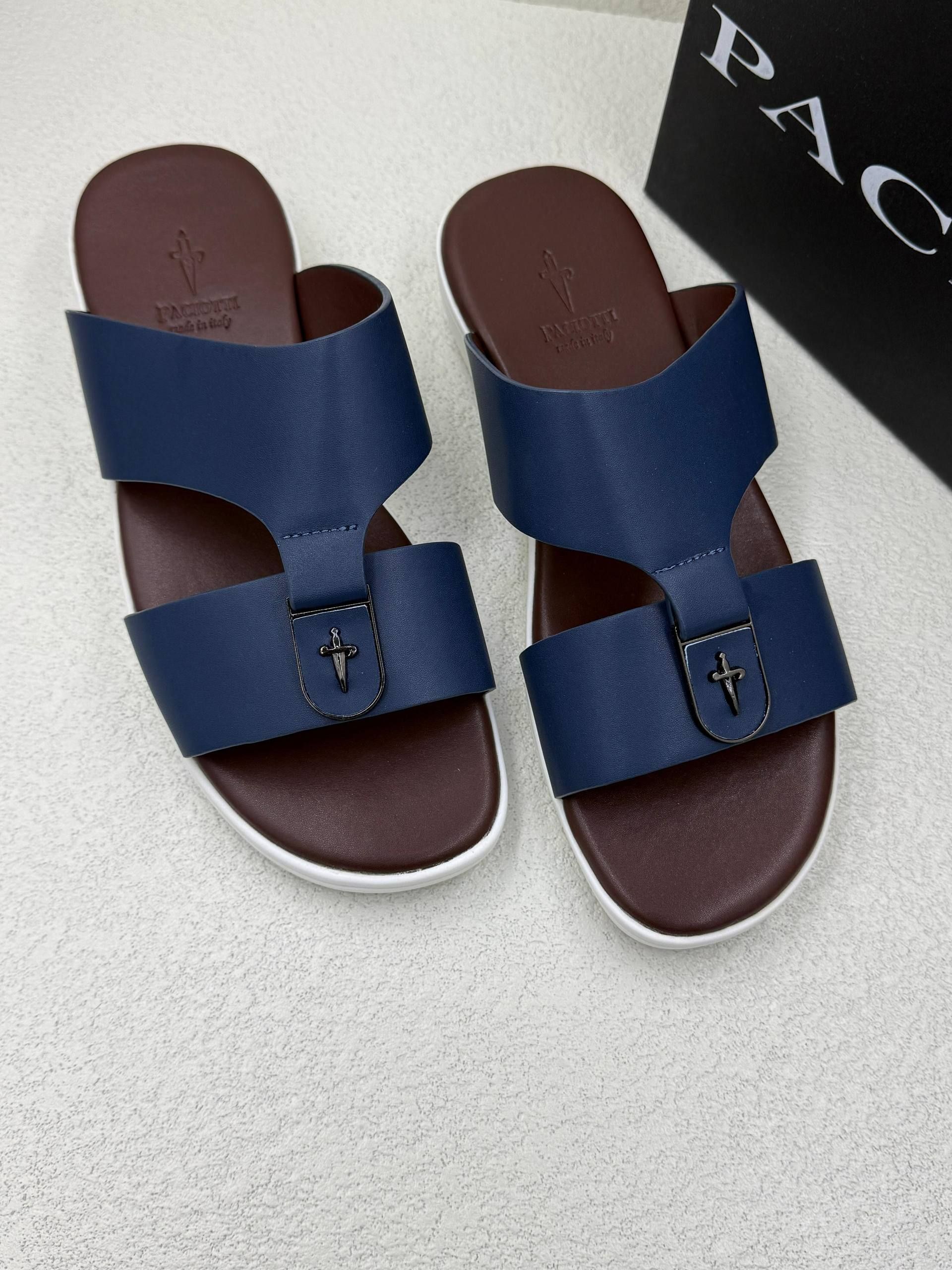 PACIOTTI Premium Men's Sandals - High-Quality Leather Slides | D-E46 – Image 2