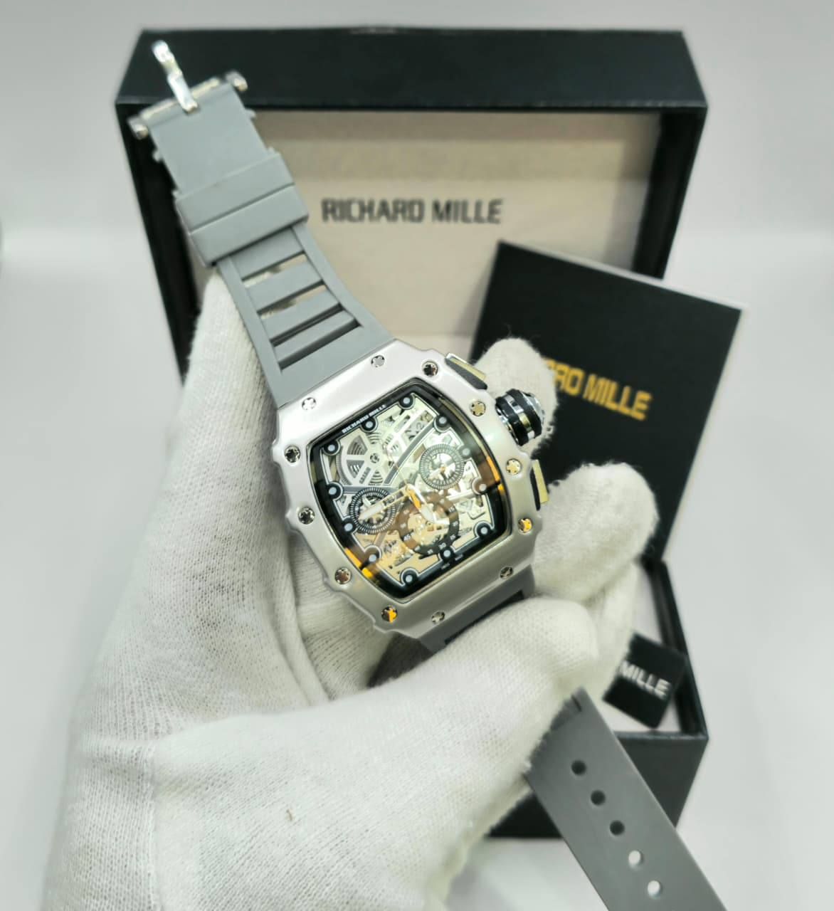 Richard Mille-Inspired Premium Skeleton Mechanical Sports Watch (Master Copy) | D-E13 – Image 6