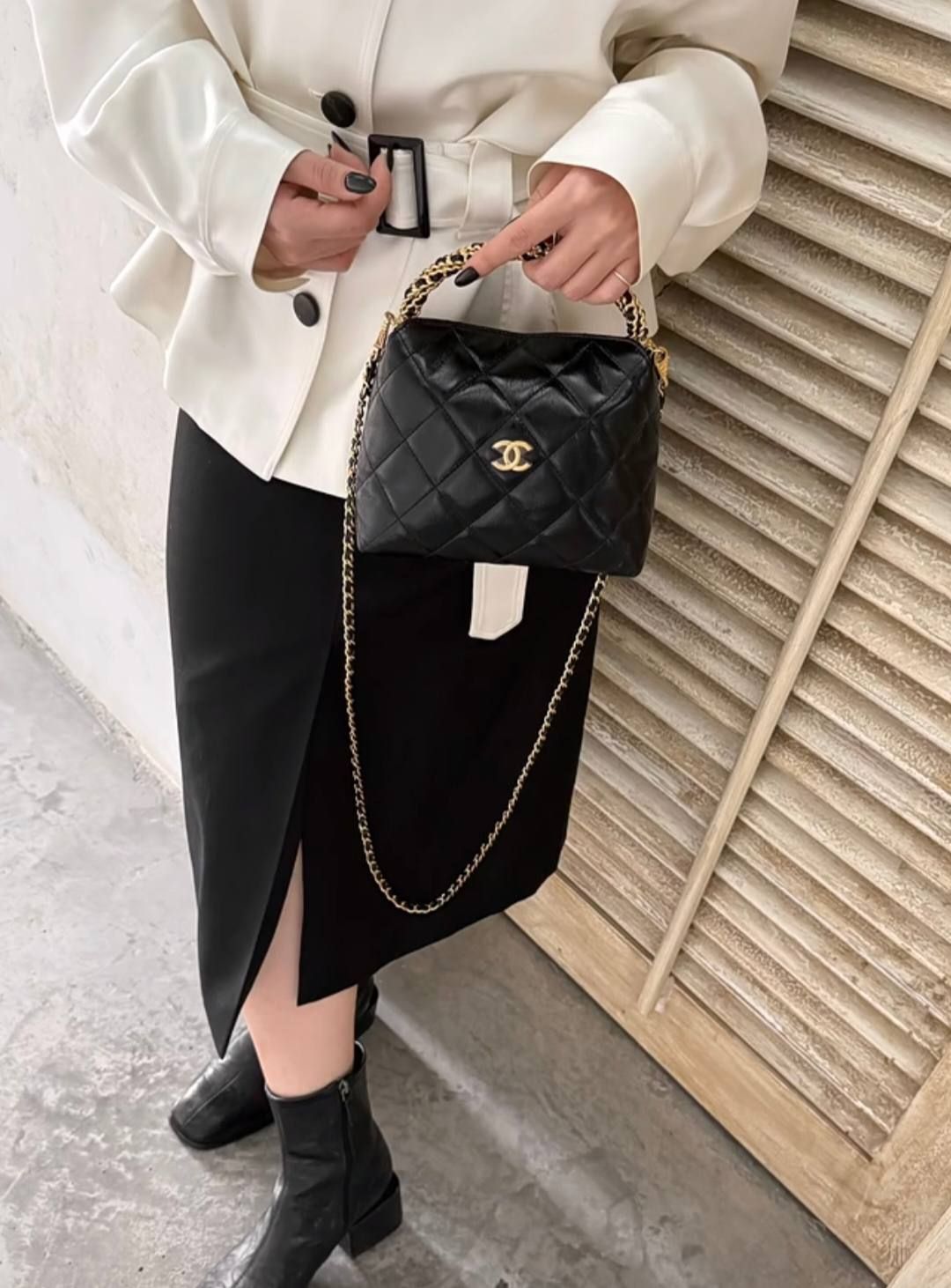 Chanel Mini Hobo Bag with Braided Chain Handle - Premium High Quality | D-E16 – Image 2