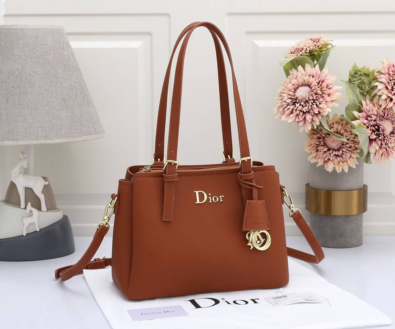 Dior Inspired Classic Pebbled Leather Tote Bag – Effortless Everyday Luxury | D-E19 – Image 7