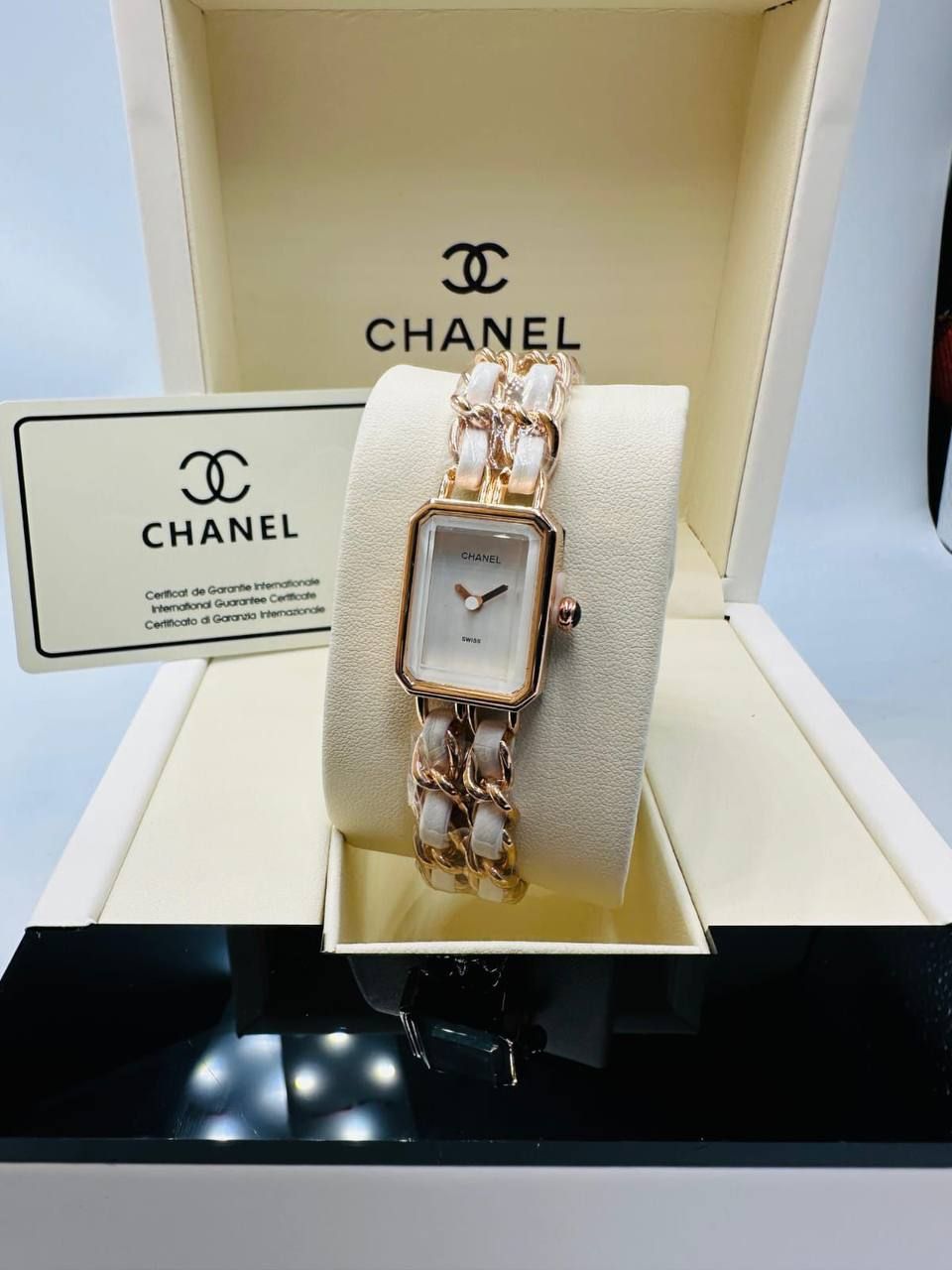 Chanel-Inspired Iconic Chain & Leather Woven Watch (Premium Quality) | D-E59 – Image 5