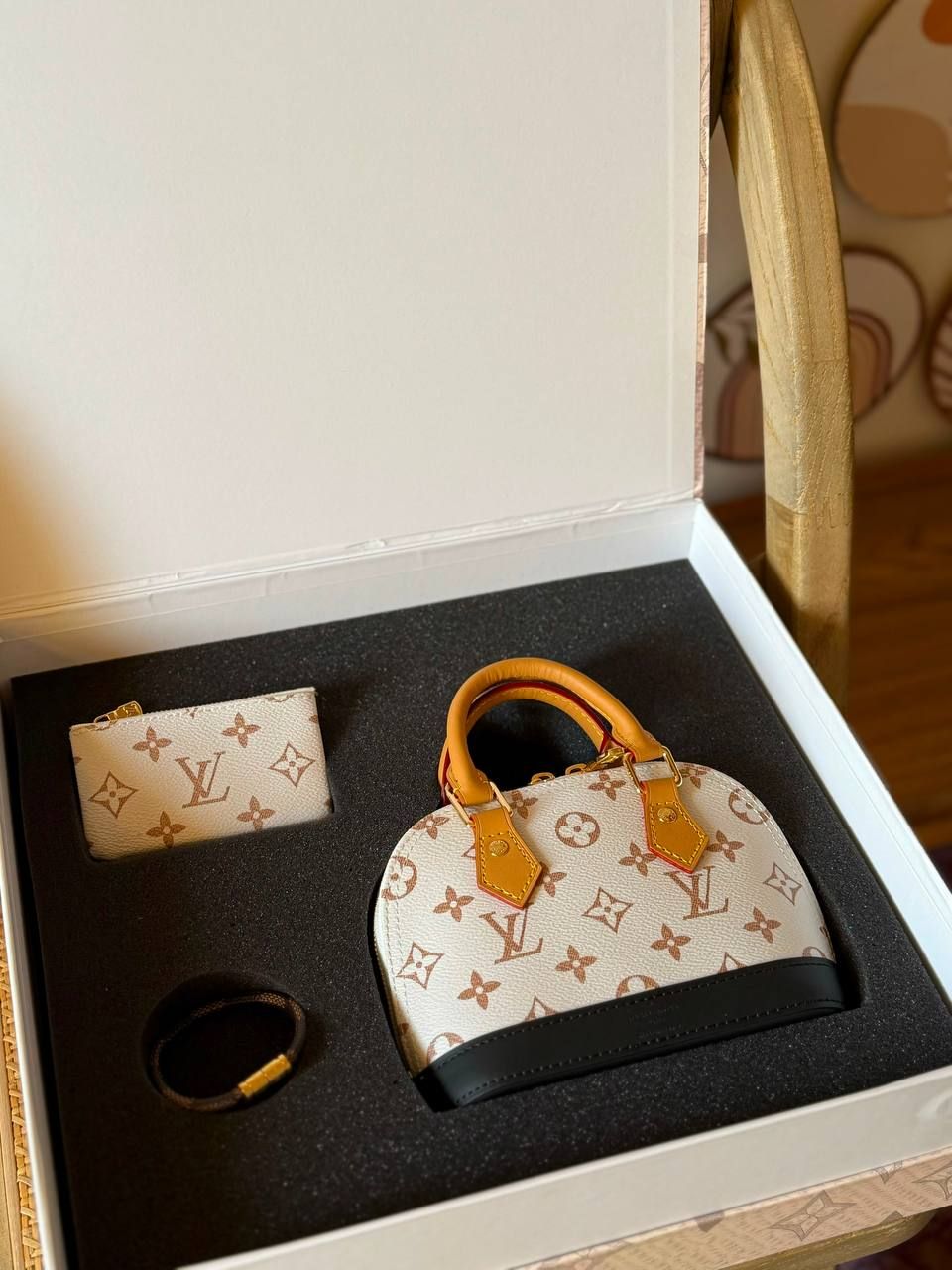 Louis Vuitton Alma Mini Complete Luxury Box Set High Master | Bag, Wallet & Bracelet UAE | D-E56 – Image 4