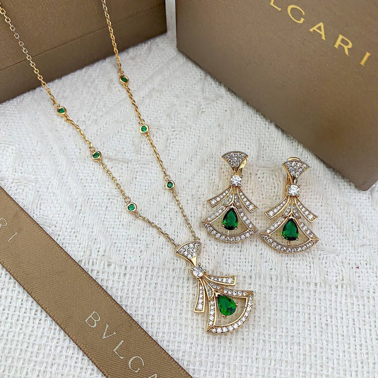 طقم بولغري (Bvlgari) ديزيفا الفاخر من سلسال وحلق | فخامة إيطالية تخطف الأنظار في الإمارات | D-A32 – Image 1
