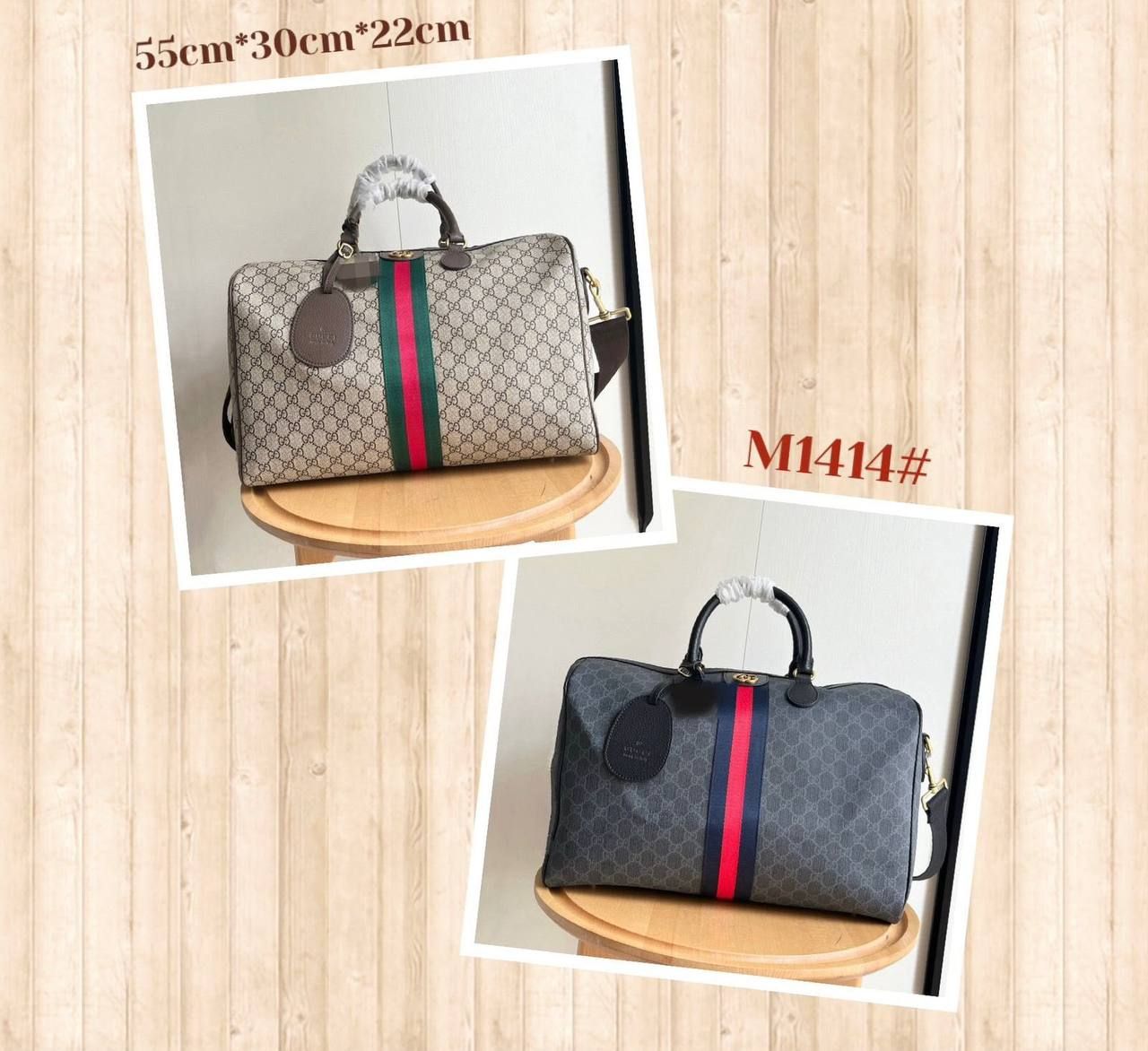 Classic Monogram Duffle Travel Bag with Signature Web Stripe – Premium Heritage Holdall | D-E15 – Image 2