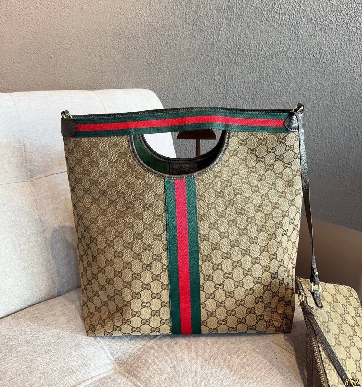 Luxury Monogram Tote Bag & Matching Pouch Set – 2-Piece Elegant Coordinates | D-E15 – Image 4