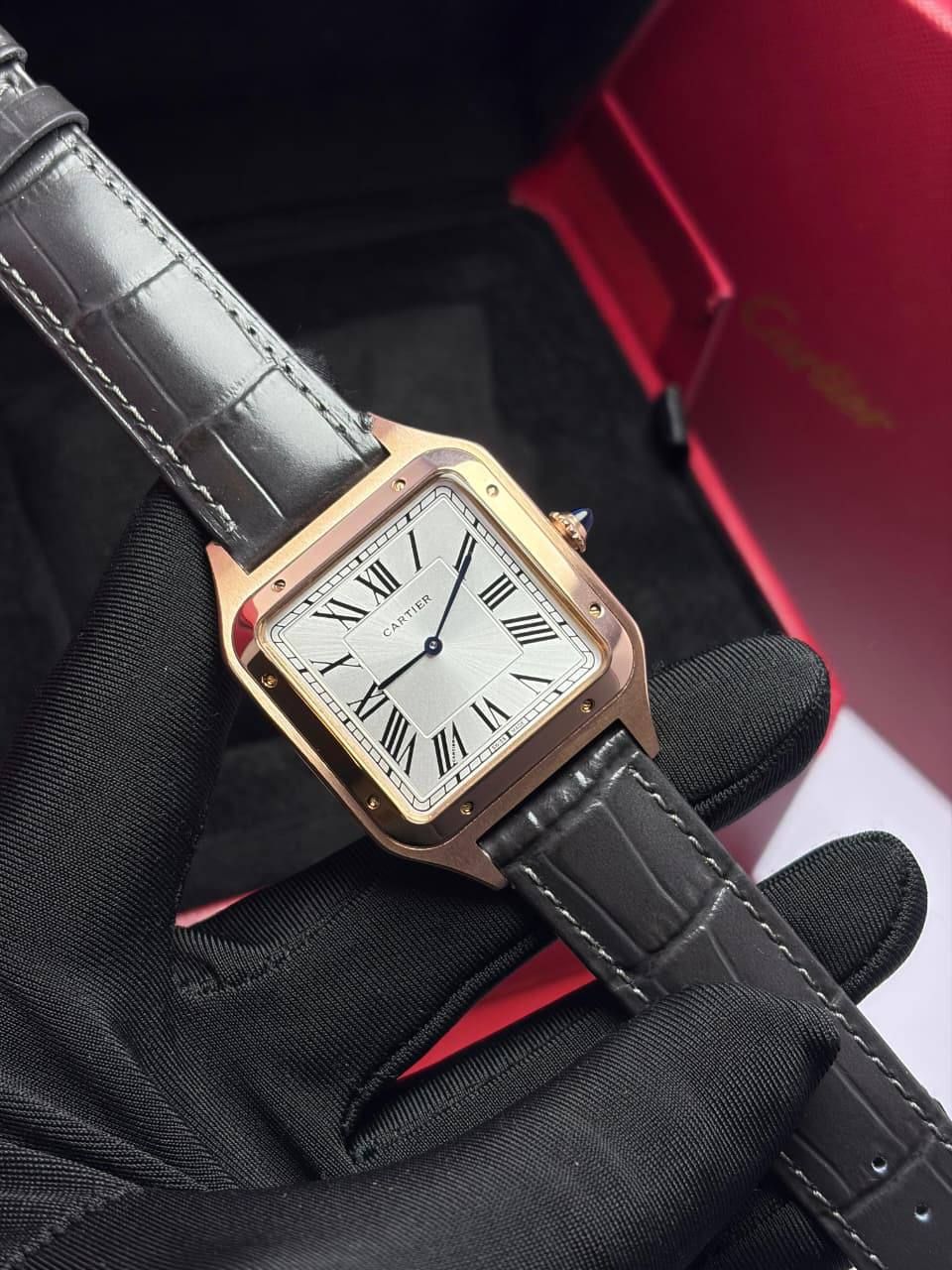 Cartier Santos High Master Leather Strap Watch | Luxury & Style | UAE | D-E56 – Image 2