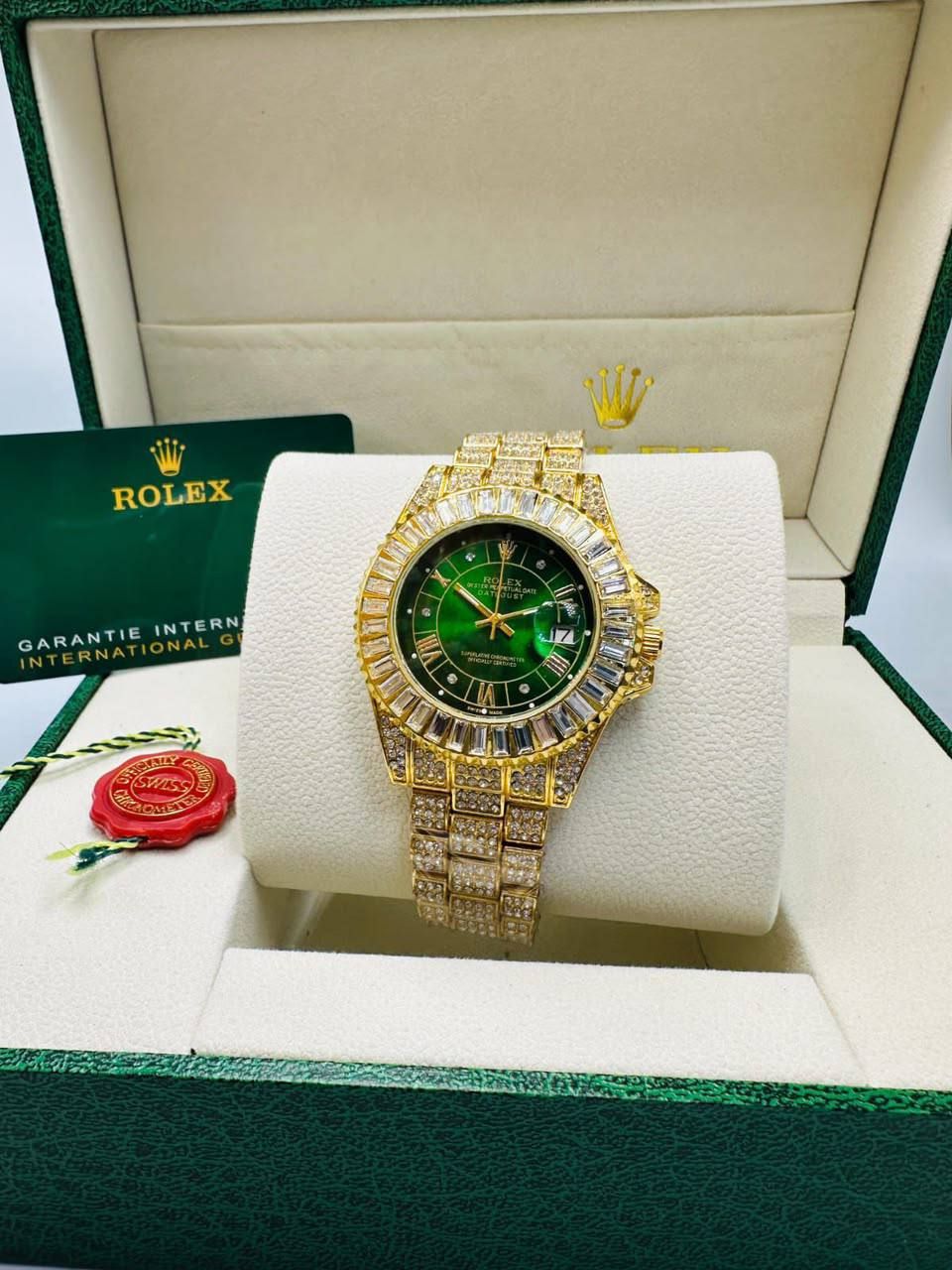 Luxury Fully Iced-Out Datejust Watch – Rolex-Inspired Masterpiece (Premium Copy 1) | D-E01 – Image 7