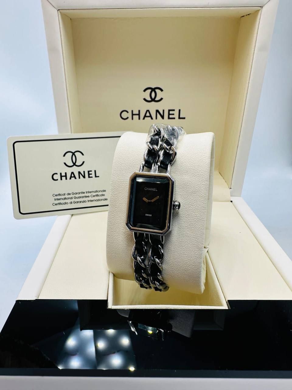 Chanel-Inspired Iconic Chain & Leather Woven Watch (Premium Quality) | D-E59 – Image 6