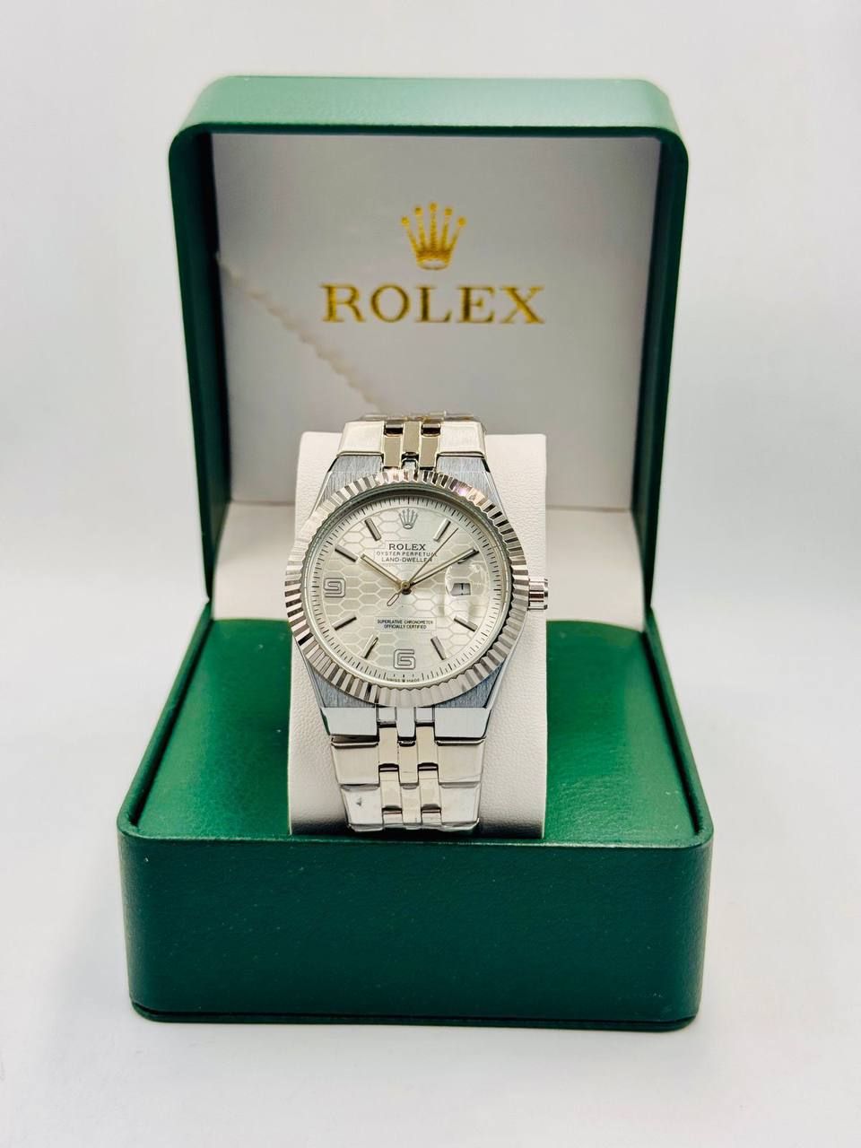 Classic Oyster Land-Dweller Honeycomb Watch – Rolex-Inspired Premium Edition (Copy 1) | D-E01 – Image 3