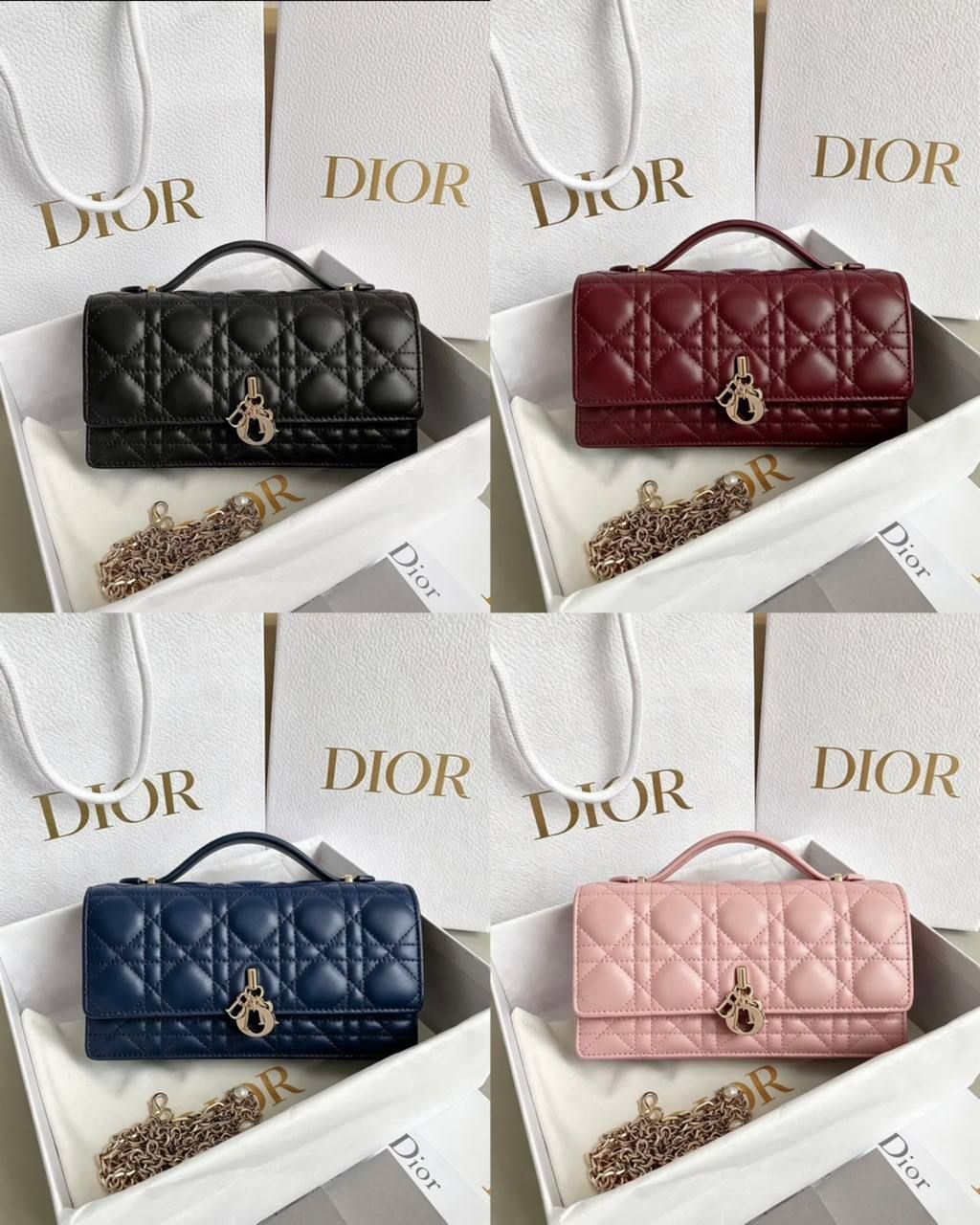 Chic "Lady Dior Elongated" Quilted Chain Crossbody Bag – Available in All Colors | D-E19 – Image 9