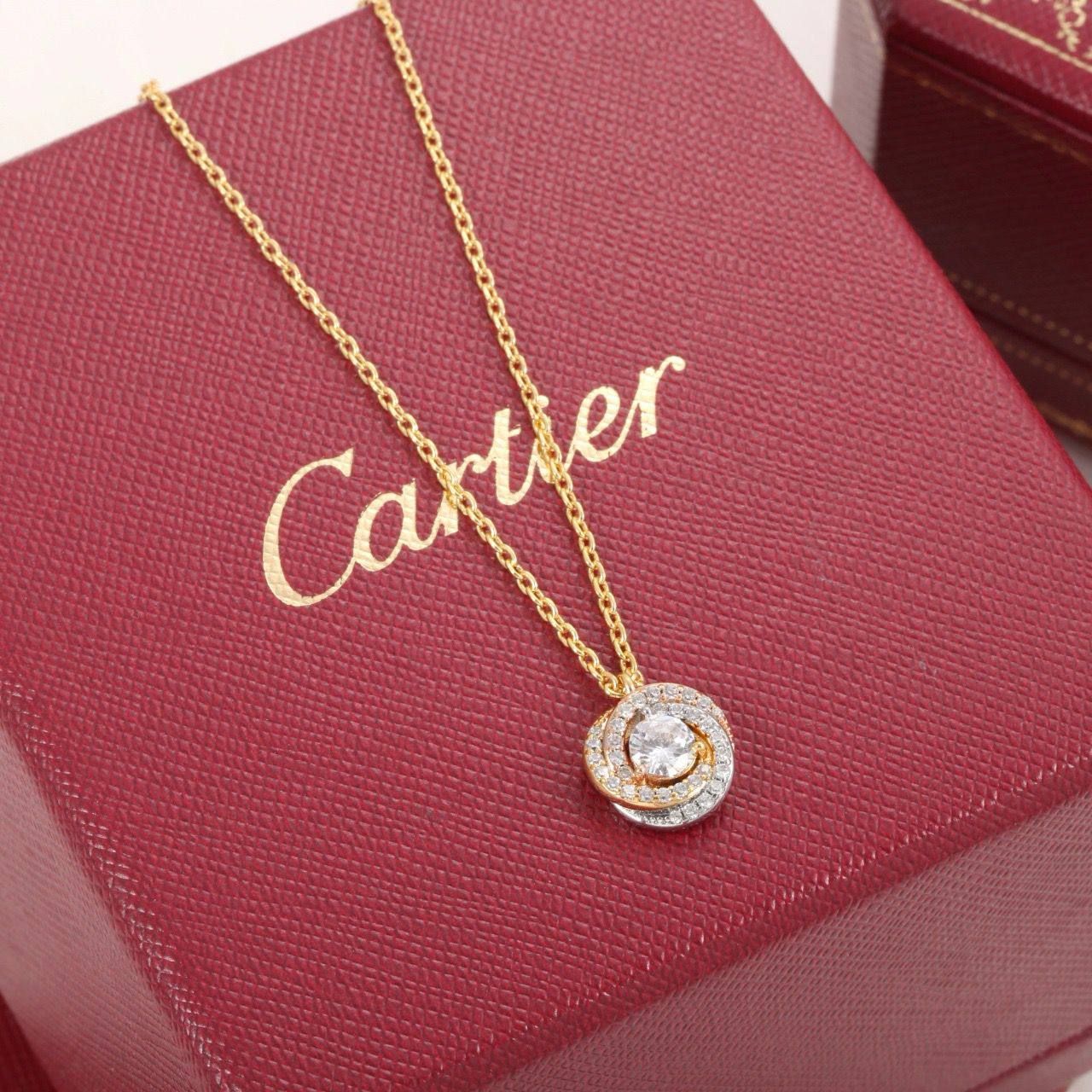Delicate Cartier Trinity Inspired Jewelry Set (Necklace, Bracelet & Earrings) – Premium High Copy | D-E26 – Image 3