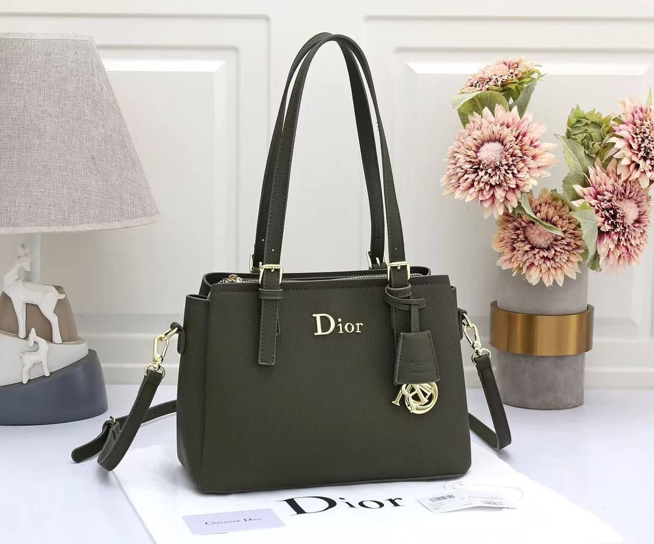 Dior Inspired Classic Pebbled Leather Tote Bag – Effortless Everyday Luxury | D-E19 – Image 1