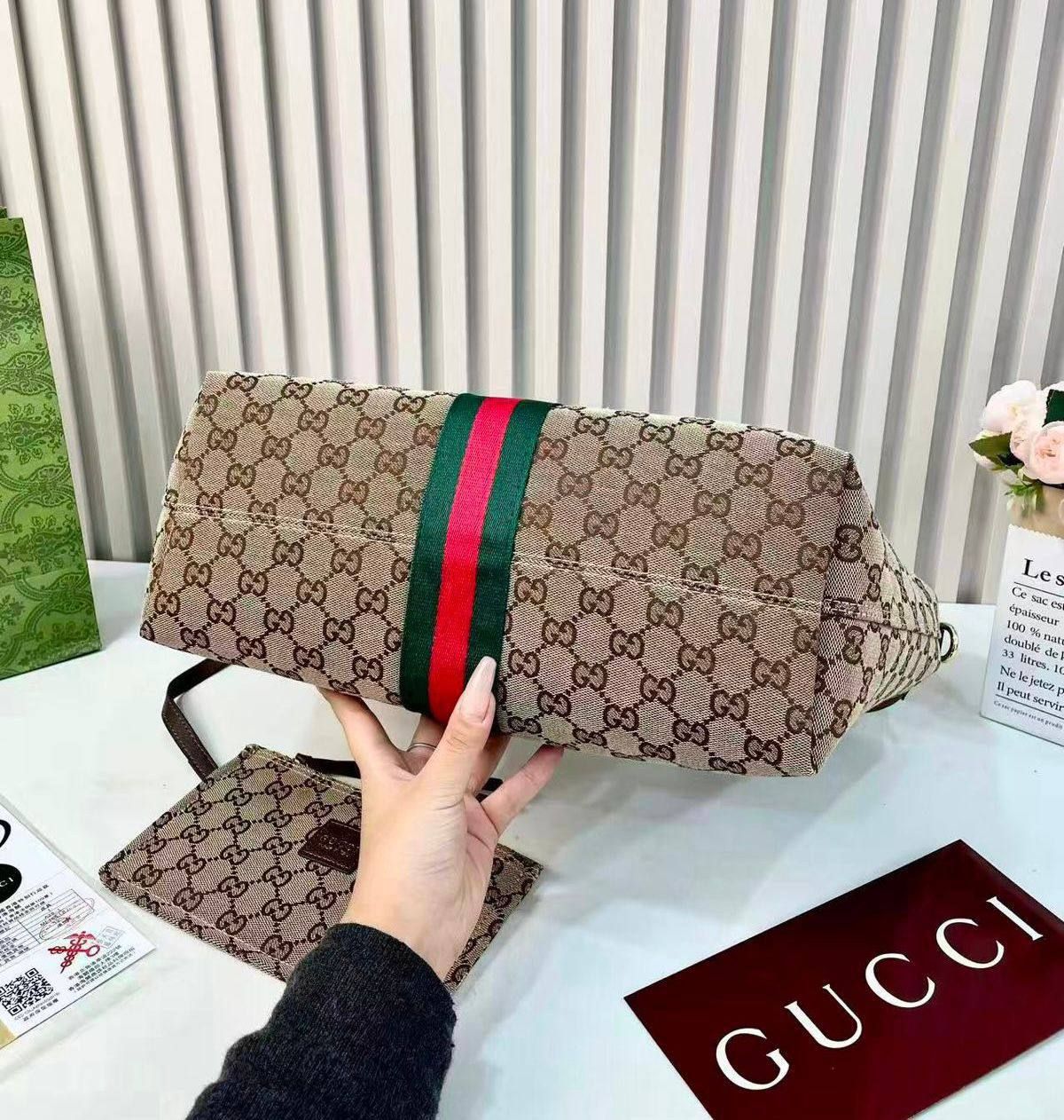 طقم حقيبة كتف مونوغرام فاخرة مع محفظة صغيرة – الأناقة الانسيابية والعملية اليومية | D-A15 – Image 5